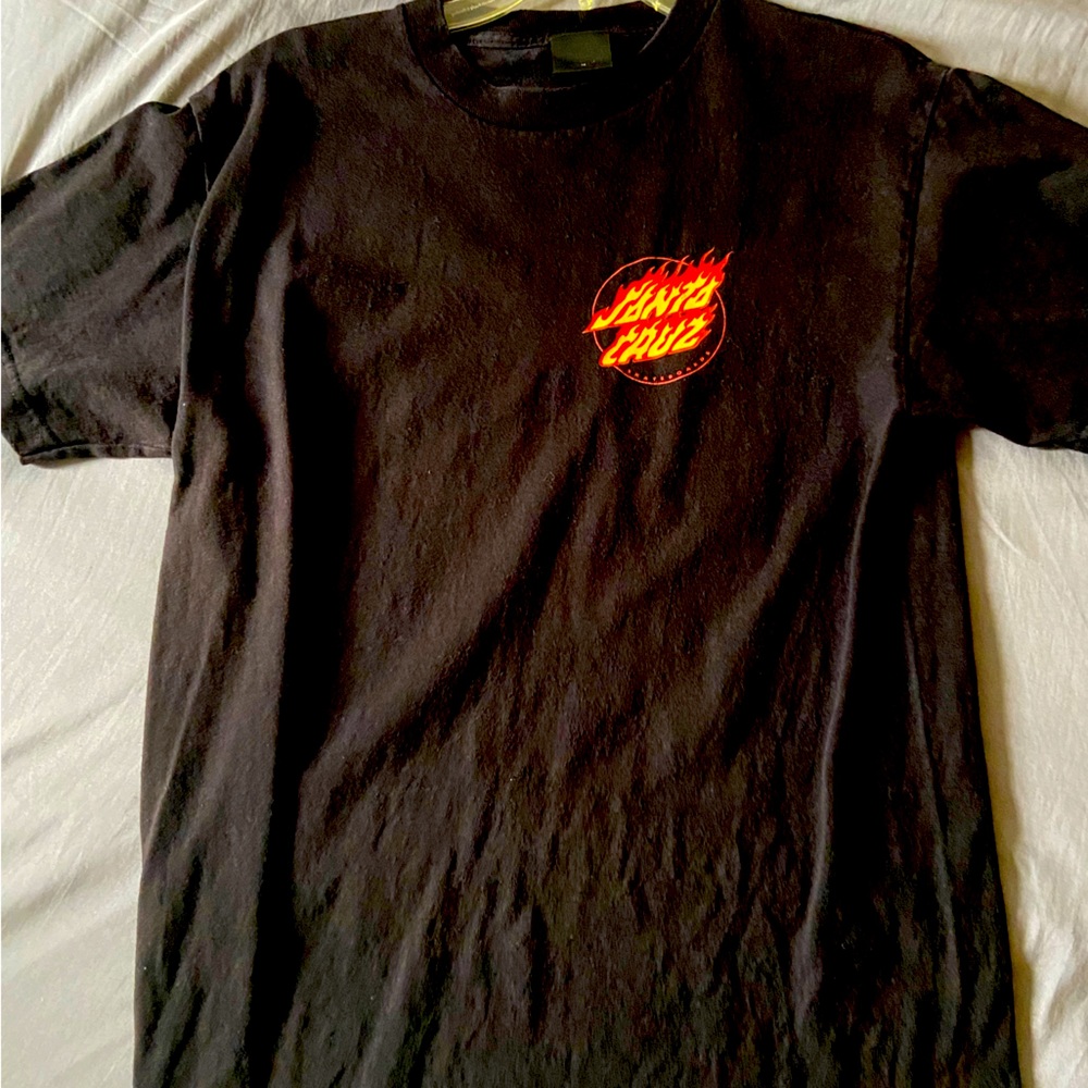Black Santa Cruz Skateboard T-shirt